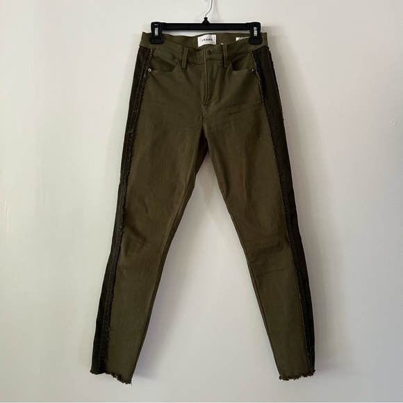Frame Le High Military Green Skinny Jeans - Picture 2 of 7
